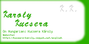 karoly kucsera business card